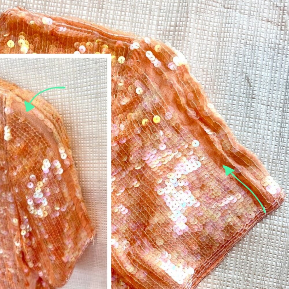 Vintage Rare Victor Costa Glamorous Sequins Beaded Top Glam 80s Sequins 24/7 - Picture 16 of 16